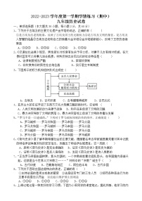 广东省高州市第一中学附属实验中学2022-2023学年九年级上学期期中考试历史试题（含答案）
