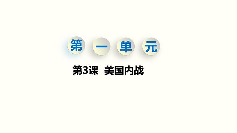 部编版九年级历史下册--第3课 美国内战(精品课件)第1页