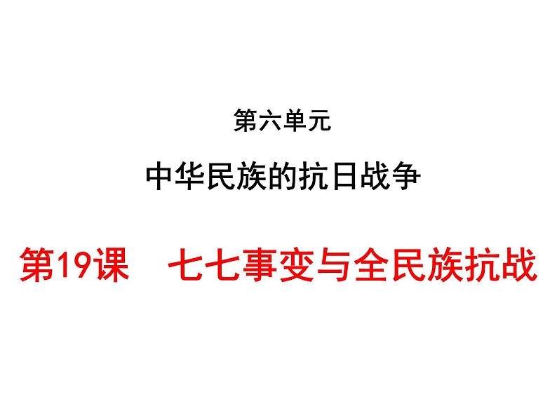 第19课七七事变与全民族抗战课件第1页