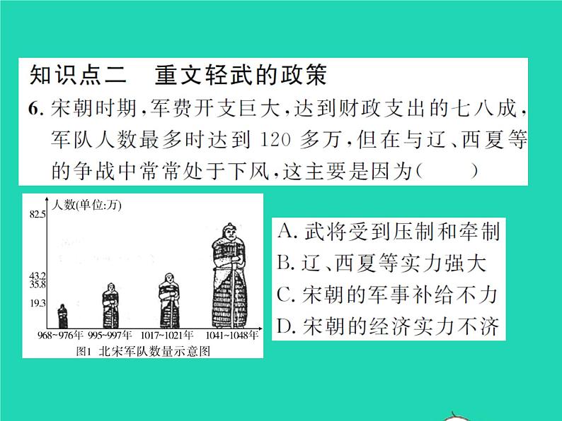 2022七年级历史下册第二单元辽宋夏金元时期:民族关系发展和社会变化第6课北宋的政治作业课件新人教版第8页