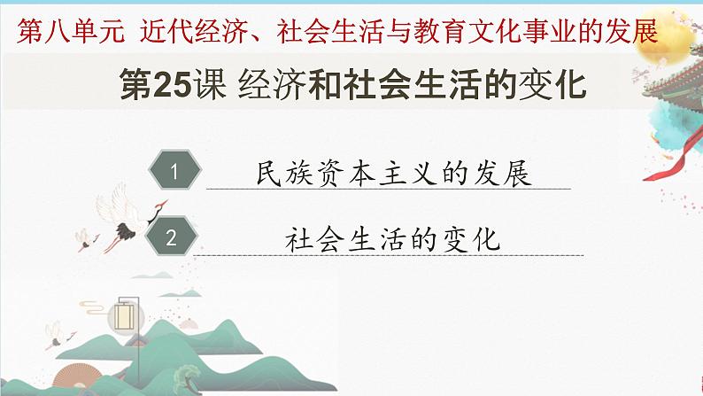 第25课 经济和社化生活的变迁课件PPT第1页