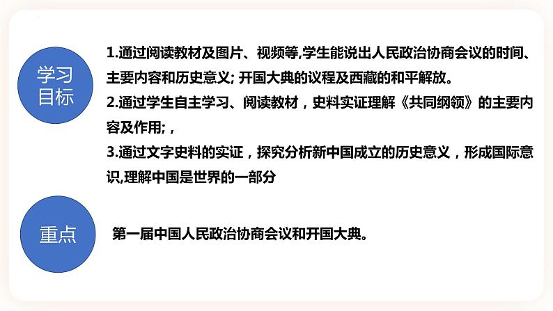 第1课 中华人民共和国成立 课件+学历案(送教案+练习+背诵清单) 部编版八年级历史下册02
