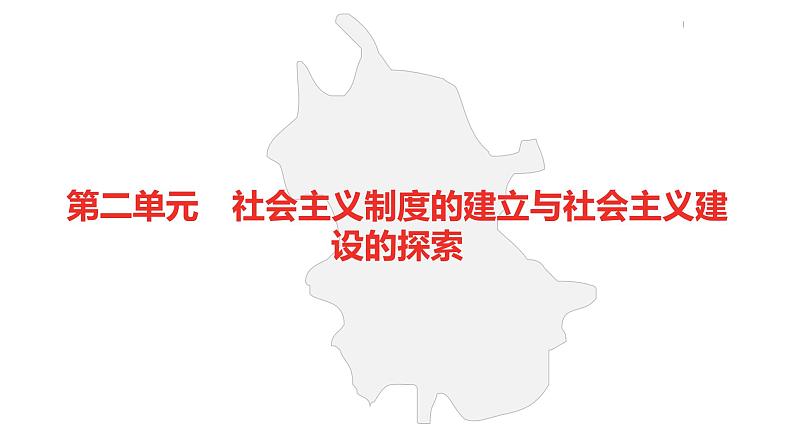 中考总复习历史(安徽地区)考点八年级下册第二单元 社会主义制度的建立与社会主义建设的探索课件第2页