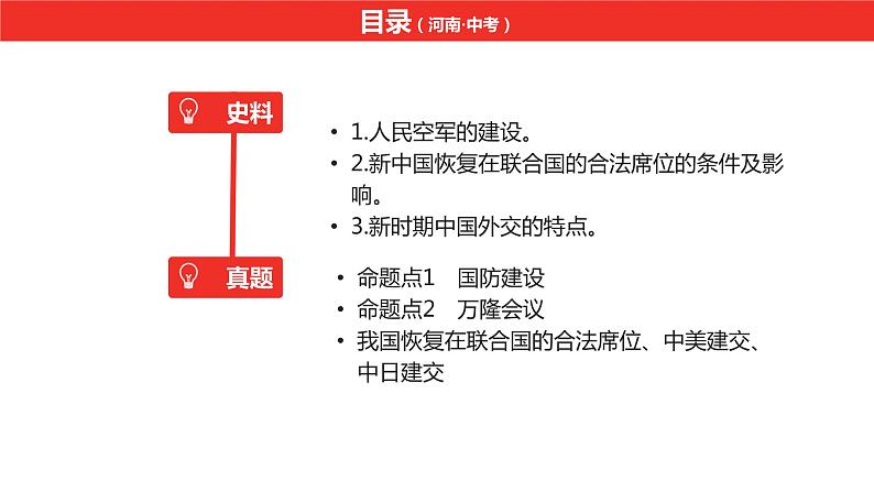 中考总复习历史(河南地区)模块三 中国现代史 第五单元 国防建设与外交成就课件06