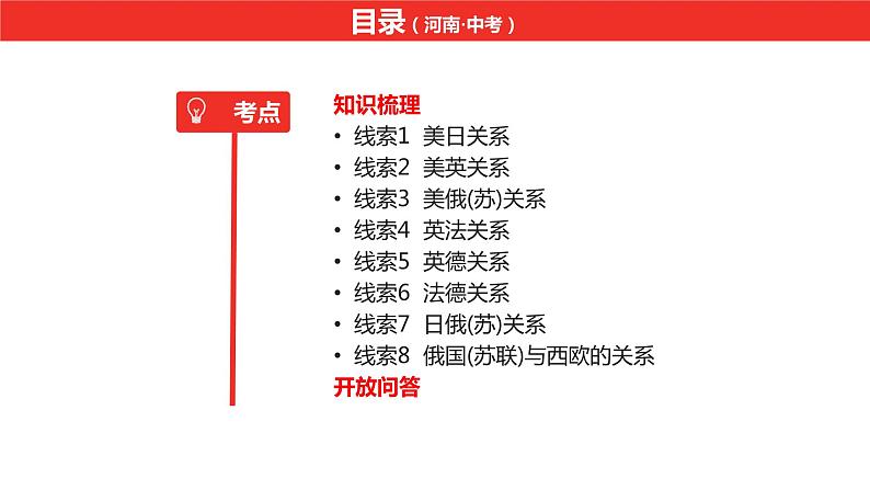 中考总复习历史(河南地区)专题六 大国关系课件03