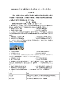 2022-2023学年安徽省庐江县八年级(上)第三次月考历史试卷