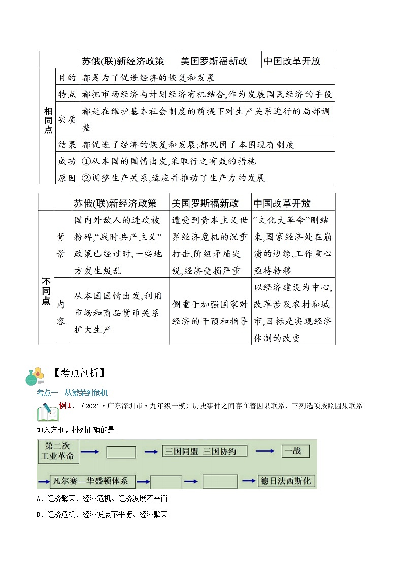 【寒假自學(xué)】2023年部編版歷史九年級(jí)-第09講《羅斯福新政》寒假自學(xué)精品講學(xué)練（原卷版）第3頁