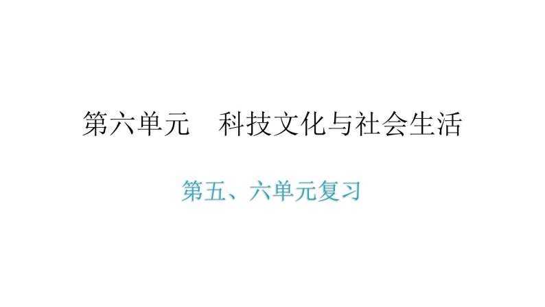 人教版八年级历史下册第五、六单元复习教学课件01