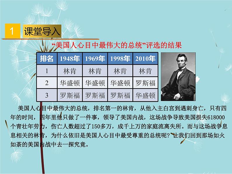 人教部编版历史九年级下册 第一单元 第三课 美国内战 课件第3页