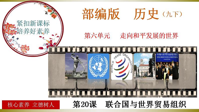 第20课 联合国与世界贸易组织(同步课件+同步教案+导学案+同步练习)01
