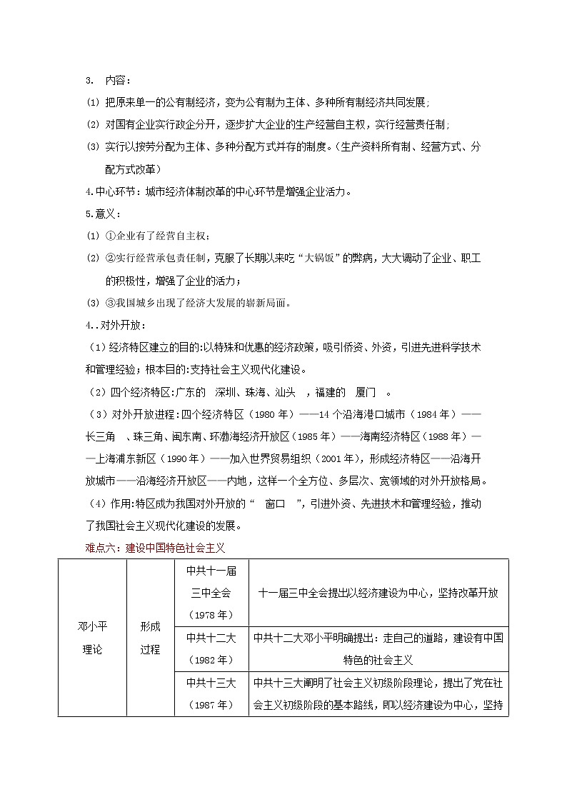 備戰(zhàn)2023歷史新中考二輪復(fù)習(xí)重難突破（全國(guó)通用）專題18 中國(guó)特色社會(huì)主義道路（原卷版）第3頁(yè)