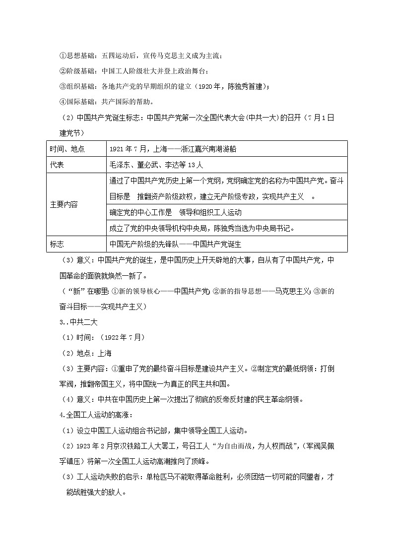 备战2023历史新中考二轮复习考点精讲精练(北京专用)突破08 新民主主义革命时期(原卷版)第2页
