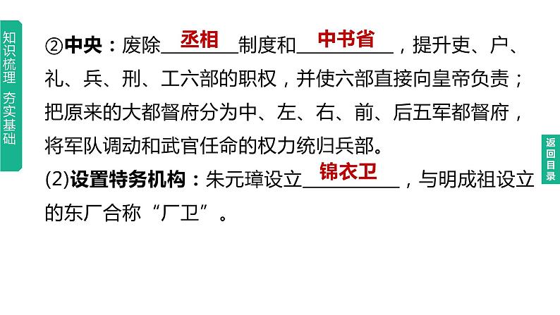初中历史中考复习 2023年历史中考总复习一轮复习课件:主题07 明清时期:统一多民族国家的巩固与发展第4页