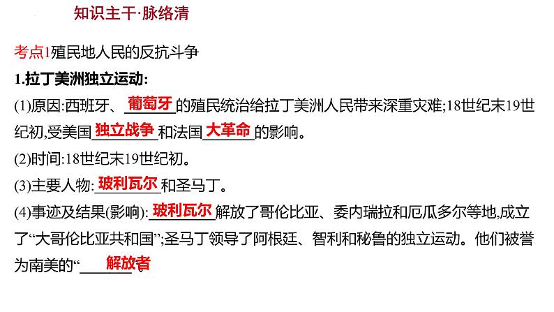 2023年中考历史一轮复习课件:第二十一单元 殖民地人民的反抗与资本主义制度的扩展第4页