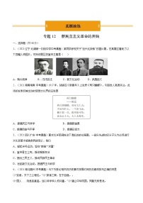 初中历史中考复习 专题12 新民主主义革命的开始（真题演练）(学生版）