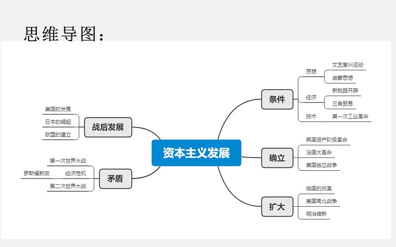 初中历史中考复习 专题11 资本主义发展史-2020年中考历史二轮复习考点讲练课件第3页