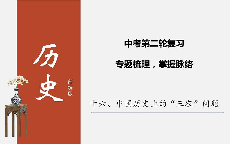 初中历史中考复习 专题16 中国历史上的”三农“问题-2020年中考历史二轮复习考点讲练课件第1页