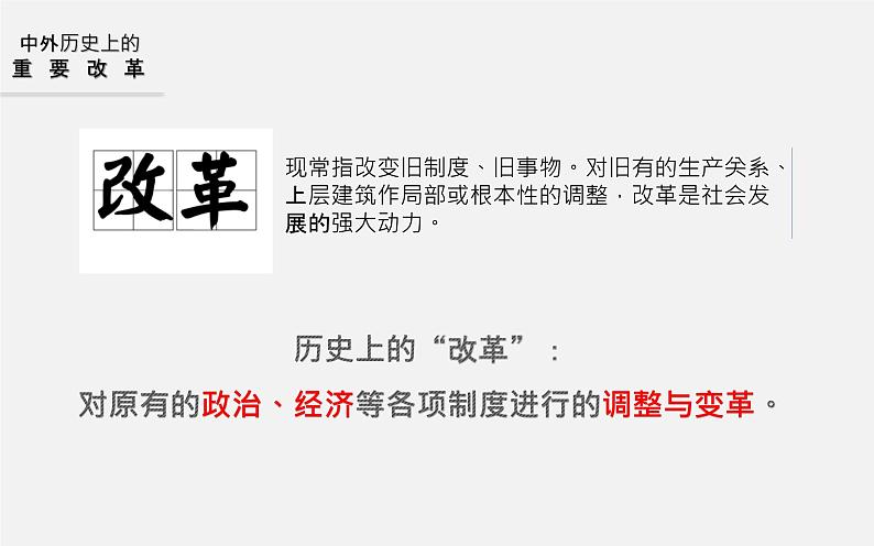初中历史中考复习 专题09 中外历史上的重要改革-2020年中考历史二轮复习考点讲练课件(部编版)第4页