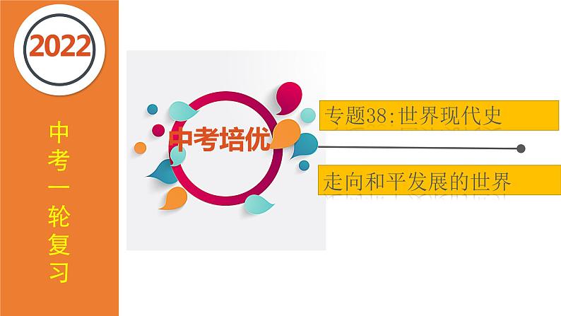 初中历史中考复习 专题38 走向和平发展的世界(课件)01