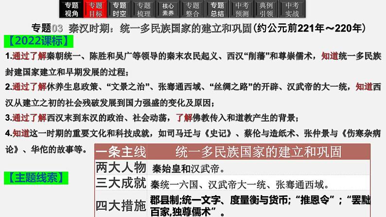 专题03 秦汉时期:统一多民族国家的建立和巩固-2023年中考历史一轮【考点讲与练】大单元复习课件(部编版)第4页