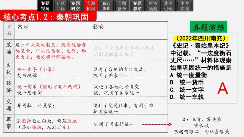 专题03  秦汉时期：统一多民族国家的建立和巩固-2023年中考历史一轮【考点讲与练】大单元复习课件（部编版）08