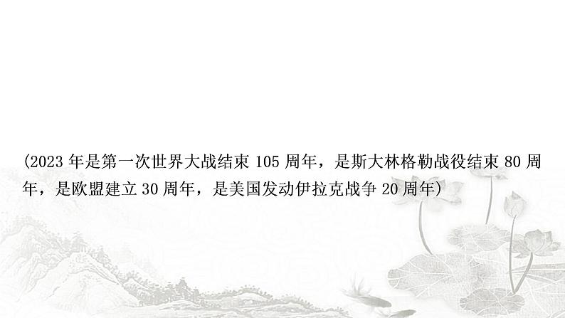 中考历史复习热点专题五两次世界大战和20世纪世界政治格局的演变教学课件第2页