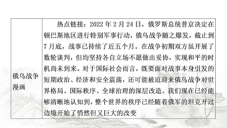 中考历史复习热点专题五两次世界大战和20世纪世界政治格局的演变教学课件第3页