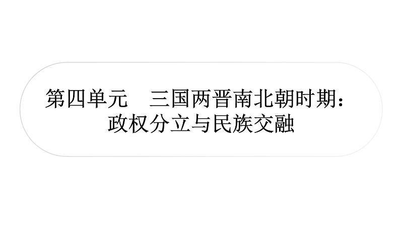 中考历史复习中国古代史第四单元三国两晋南北朝时期:政权分立与民族交融教学课件01