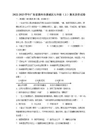 2022-2023学年广东省惠州市惠城区九年级（上）期末历史试卷（含解析）