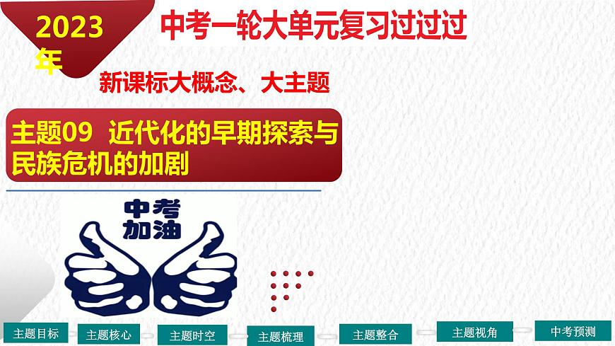 主題09 近代化的早期探索與民族危機(jī)的加劇【復(fù)習(xí)課件】-2023年中考?xì)v史一輪大單元復(fù)習(xí)過過過(部編版)第1頁