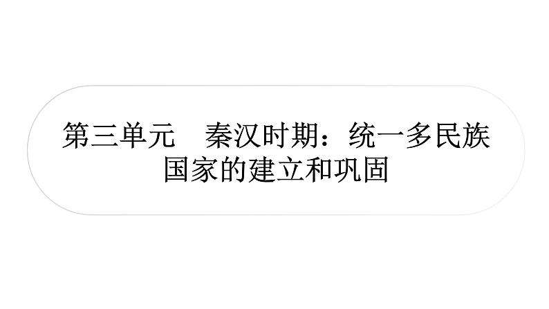 中考历史复习中国古代史第三单元秦汉时期:统一多民族国家的建立和巩固作业课件01