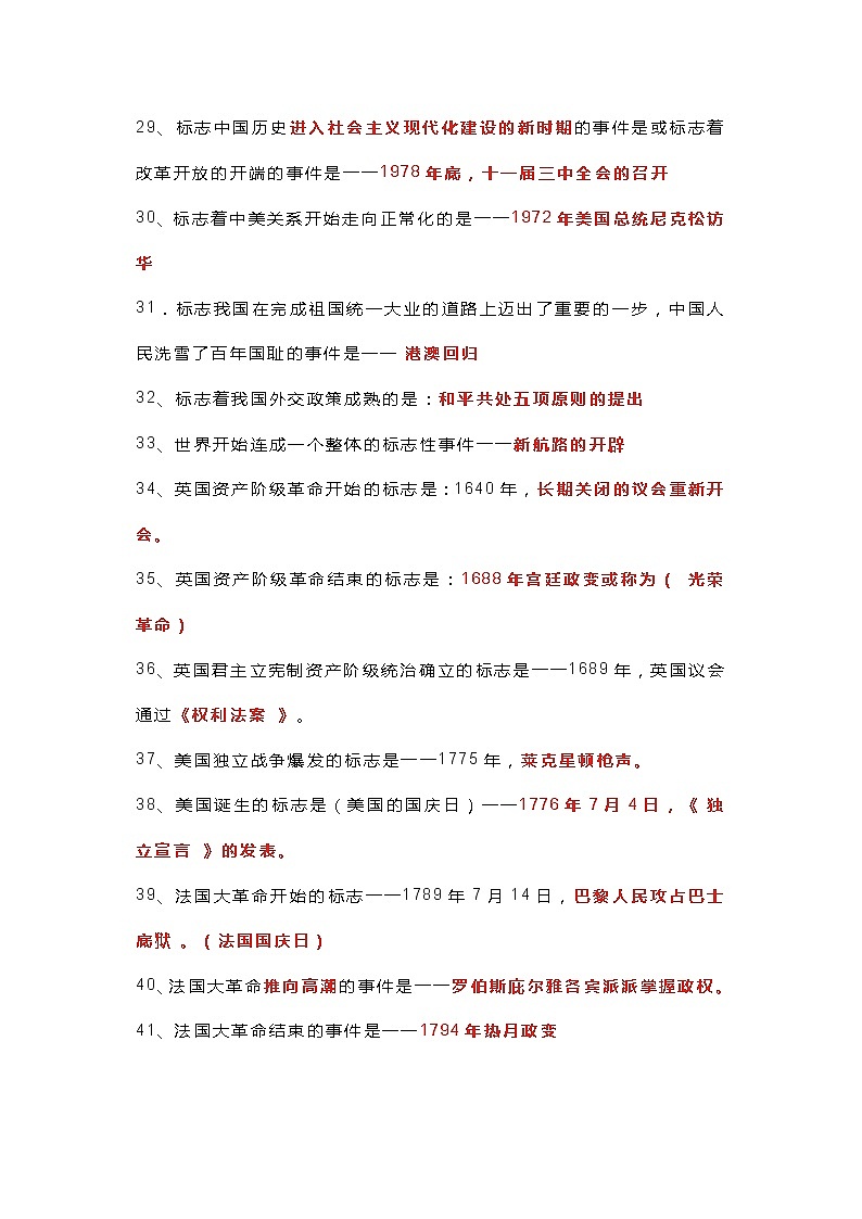 初中历史常考知识点整理汇总03