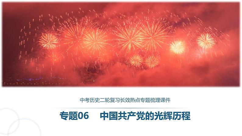 中考历史二轮复习长效热点专题课件--专题06 中国共产党的光辉历程第1页