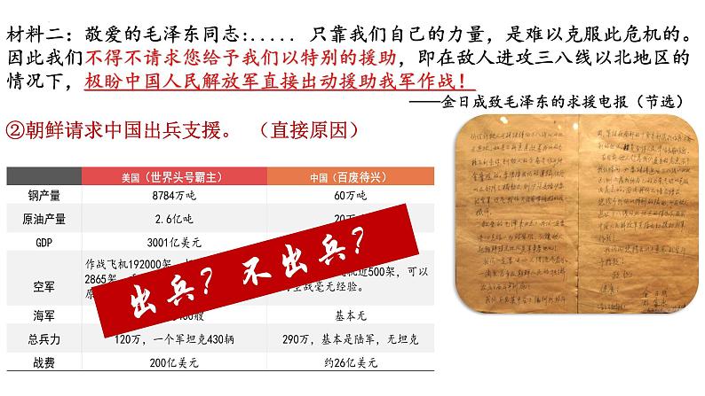 第一单元第二课抗美援朝课件 部编版八年级历史下学期第7页