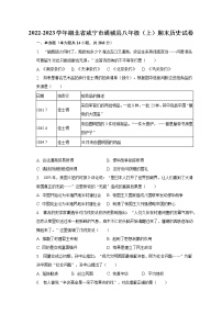 2022-2023学年湖北省咸宁市通城县八年级（上）期末历史试卷（含解析）