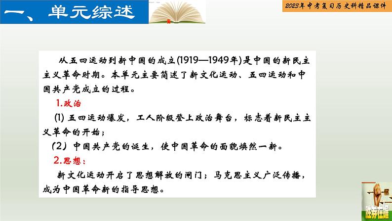 第11单元 新民主主义革命的开始-【胜券在握】2023年中考历史总复习精品课件(部编版)第2页