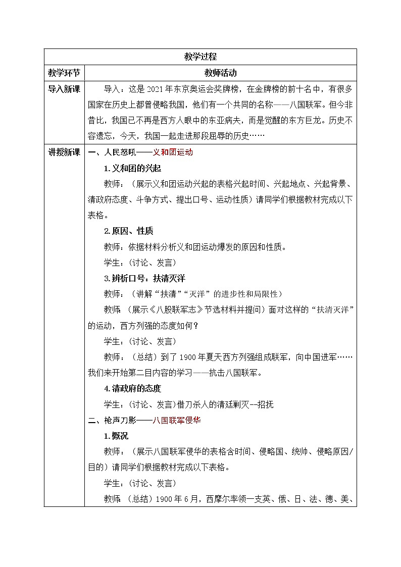 2.4《八国联军侵华与《辛丑条约》签订》课件+教案02