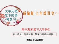 2022-2023年部编版历史七年级下册专项复习精讲精练：考点复习01  隋唐时期： 繁荣与开放的时代（知识清单）