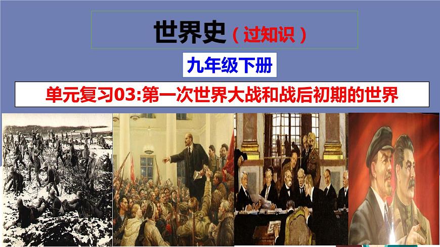 第三單元  第一次世界大戰(zhàn)和戰(zhàn)后初期的世界【知識梳理】——2022-2023學年部編版歷史九年級下冊單元綜合復習課件PPT第1頁
