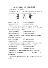 2023年河南省新乡市中考历史二模试卷（含解析）