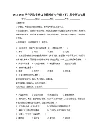 2022-2023学年河北省唐山市滦州市七年级（下）期中历史试卷（含解析）