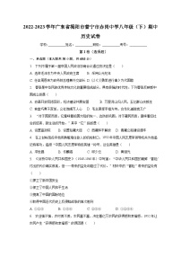 2022-2023学年广东省揭阳市普宁市赤岗中学八年级（下）期中历史试卷（含解析）