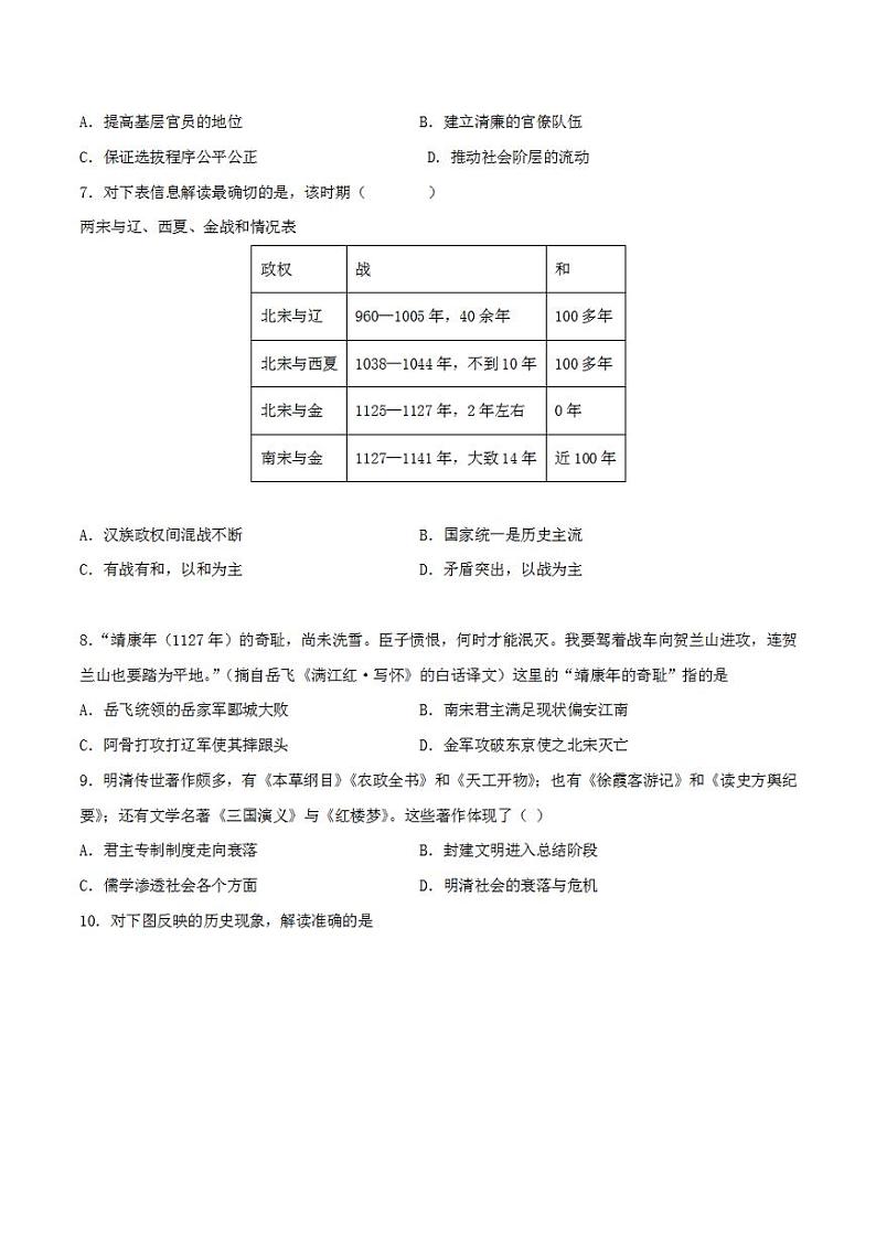 2023年中考考前最后一卷:历史(广东深圳卷)(考试版)第3页