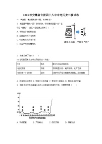2023年安徽省合肥四十八中中考历史三模试卷（含解析）