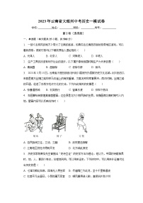 2023年云南省大理州中考历史一模试卷（含解析）