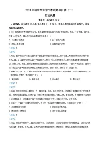 2023年山东省潍坊市中考三模历史试题(解析版)