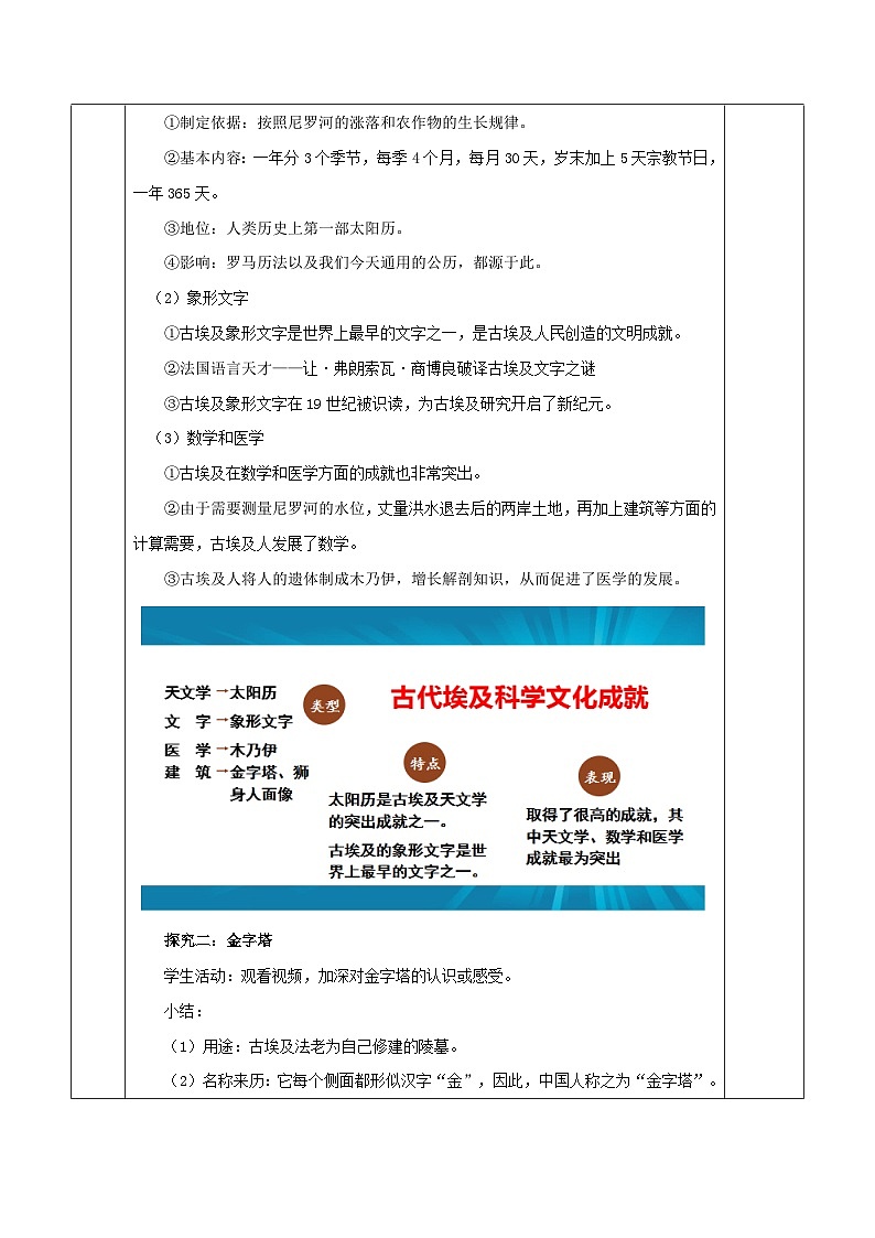 1.1 古代埃及教学设计-2023-2024学年部编版九年级世界历史上册第3页