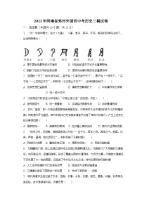 2023年河南省郑州外国语中考历史三模试卷（含解析）