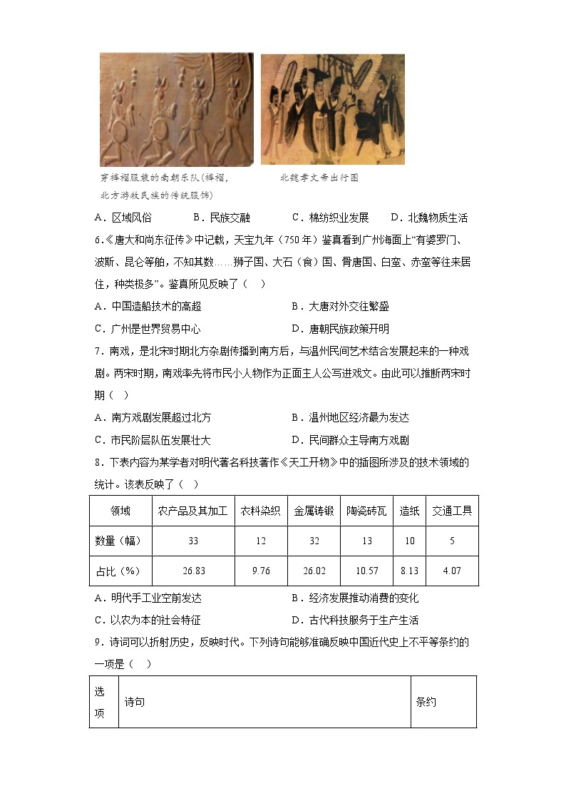 2023年河南省驻马店市确山县中考三模历史试题（含答案）02