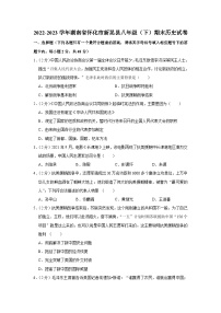 湖南省怀化市新晃县2022-2023学年部编版八年级下学期期末历史试卷（含答案）